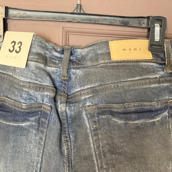 Mens Jeans 33"x36" skinny stacked denim in dark blue - Picture 6 of 8